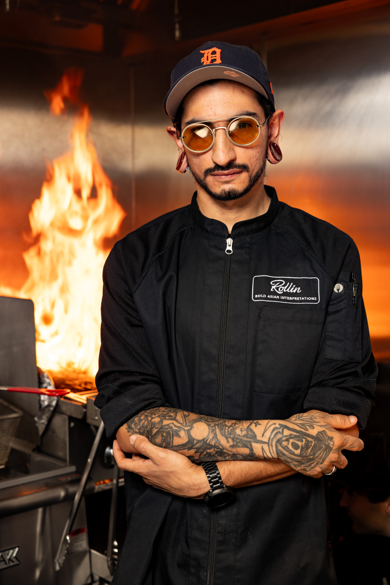 Chef Ivan, Rollin Detroit co-founder, in the kitchen