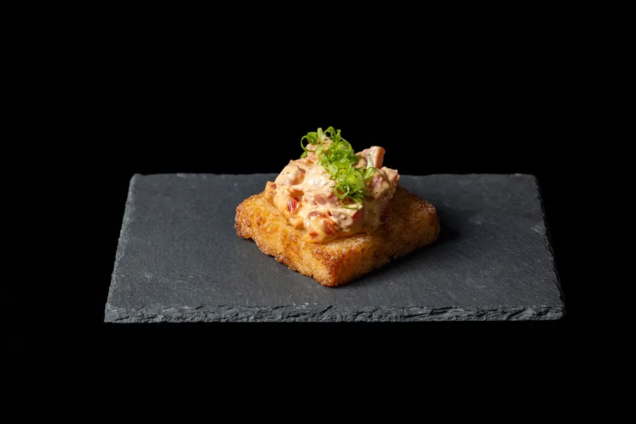 Rollin spicy tuna crispy rice bites, Detroit Asian fusion